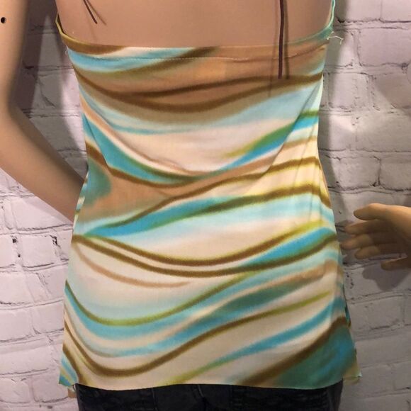 Janette Vintage 1990s Y2K Beachy Sleeveless Top Or Swim Cover Up Medium - Picture 7 of 8